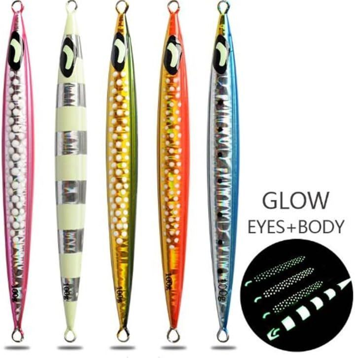 CASPER01 5点セット メタルジグ ロング 釣り 魚 ルアー 青物 ブリ