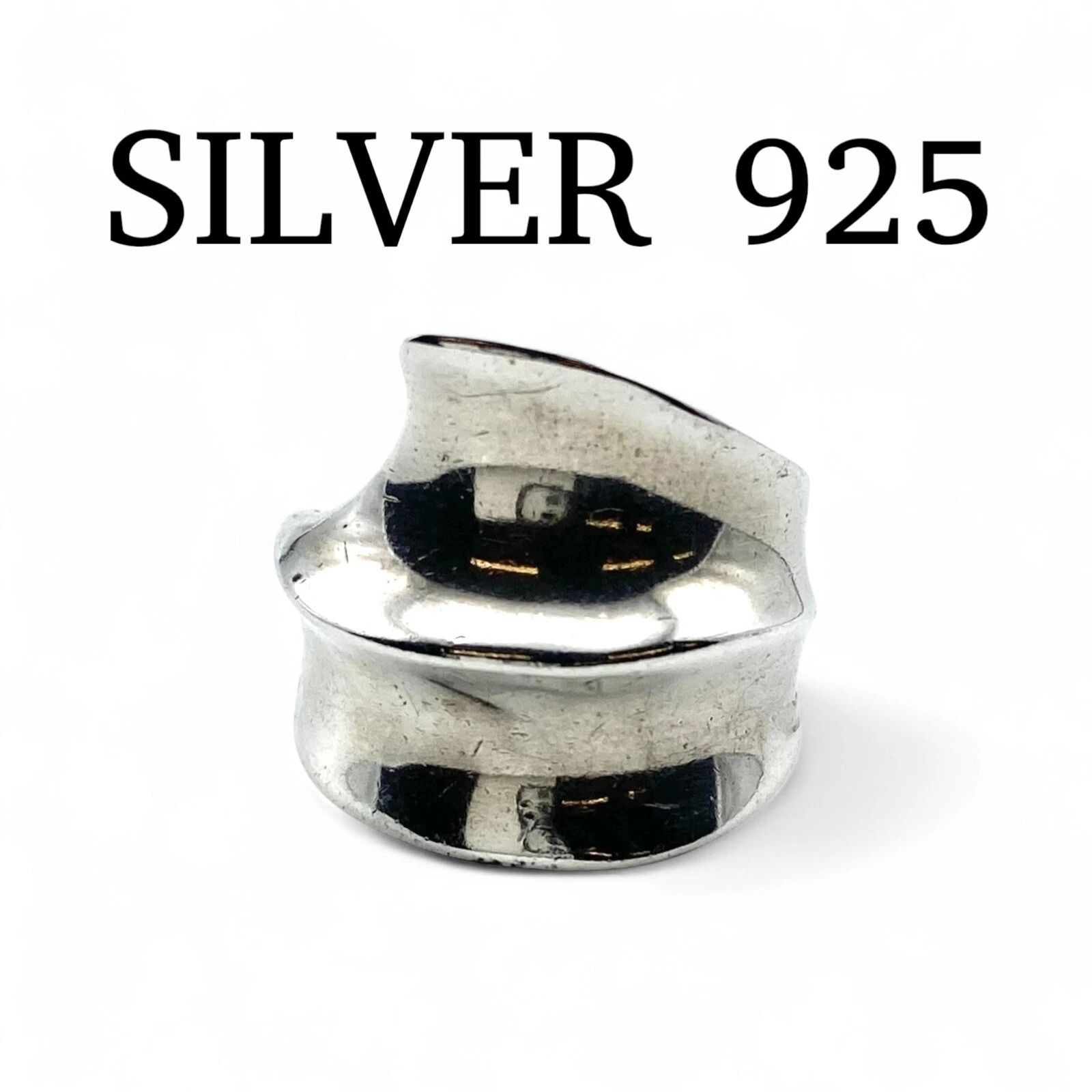 モダンなフォルム】 ワイド Silver 925 刻印 Vintage Design Ring