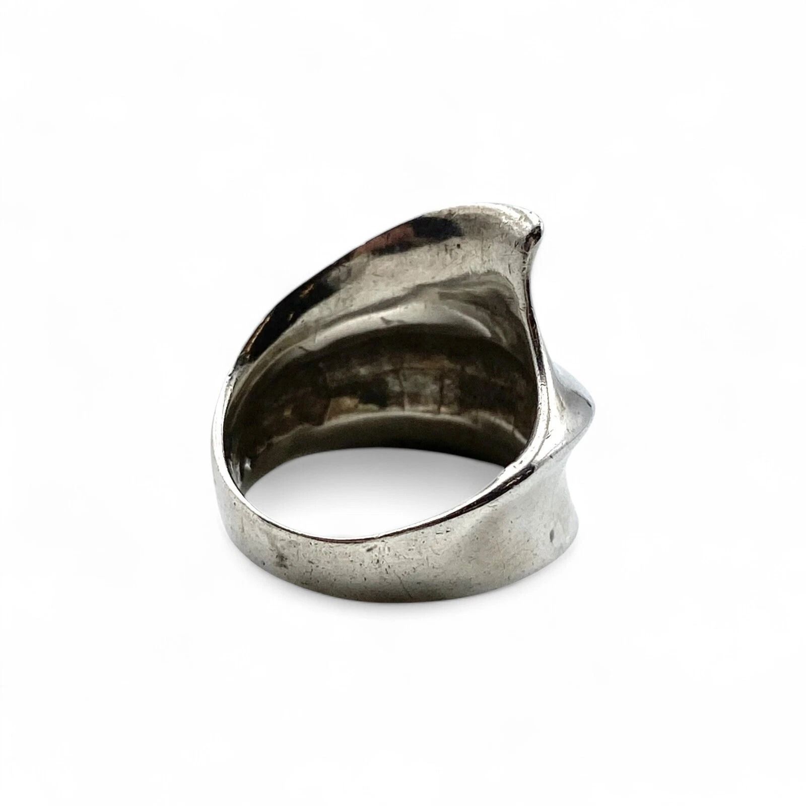 モダンなフォルム】 ワイド Silver 925 刻印 Vintage Design Ring