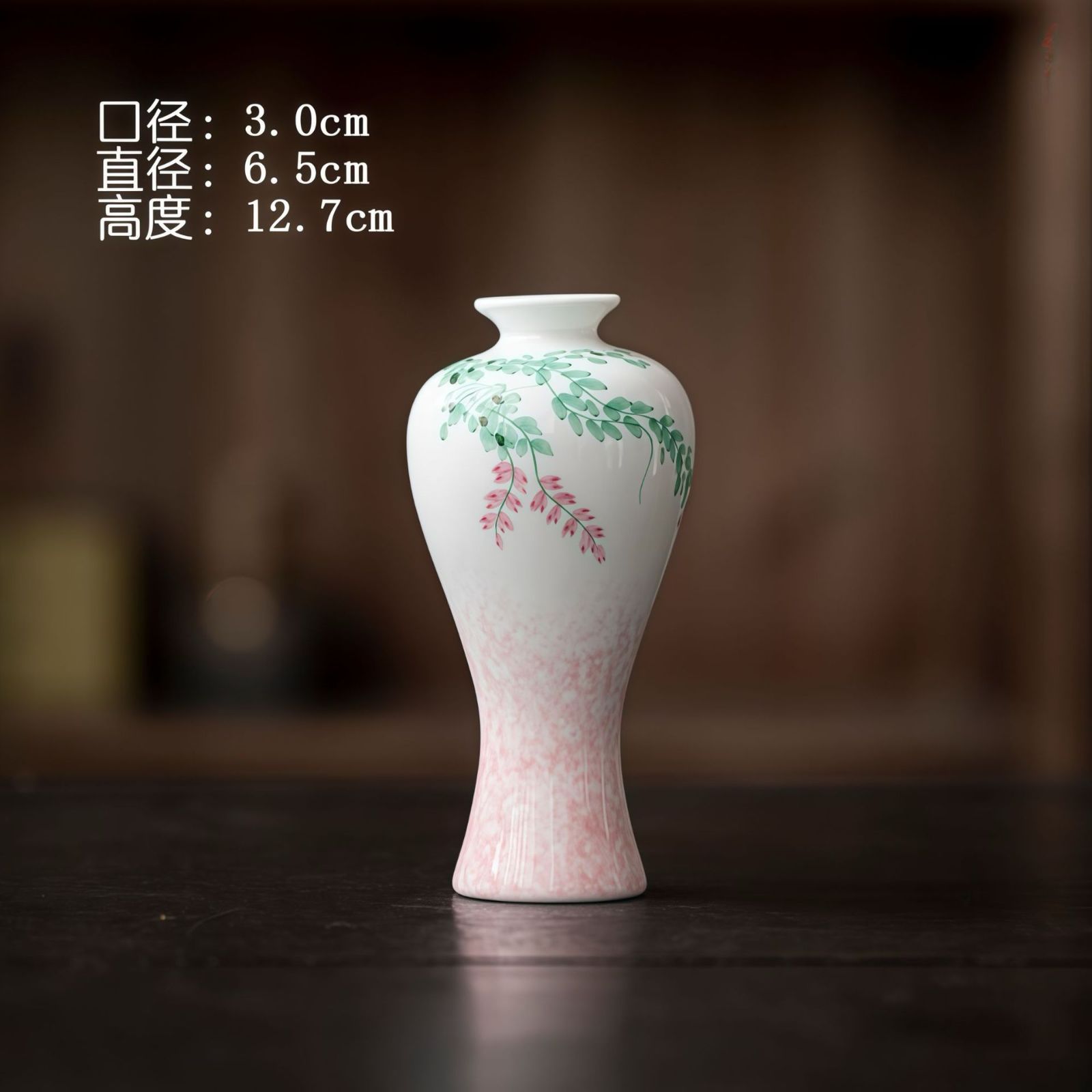 新品未使用 陶磁器手作り小花瓶 茶室用装飾アイテム 茶道用アイテム 水