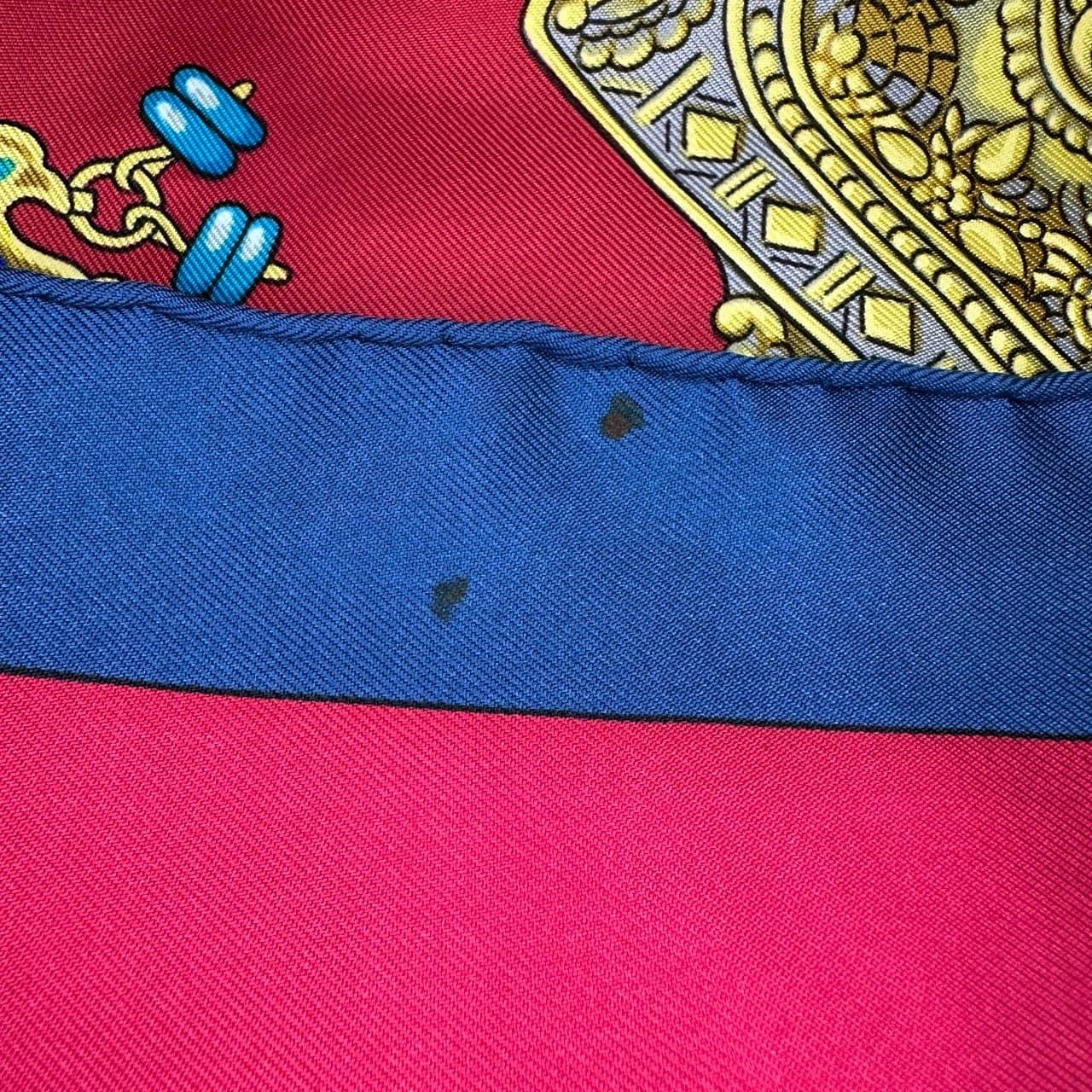 HERMES エルメス カレ90 KOSMIMA 宇宙 スカーフ シルク レッド