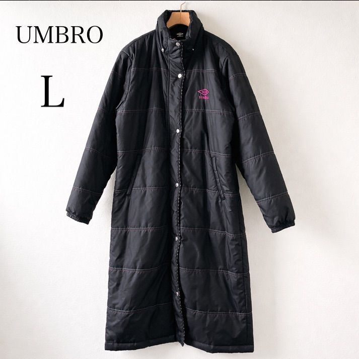 UMBRO アンブロ ロング中綿コート L ブラック ベンチコート 防寒