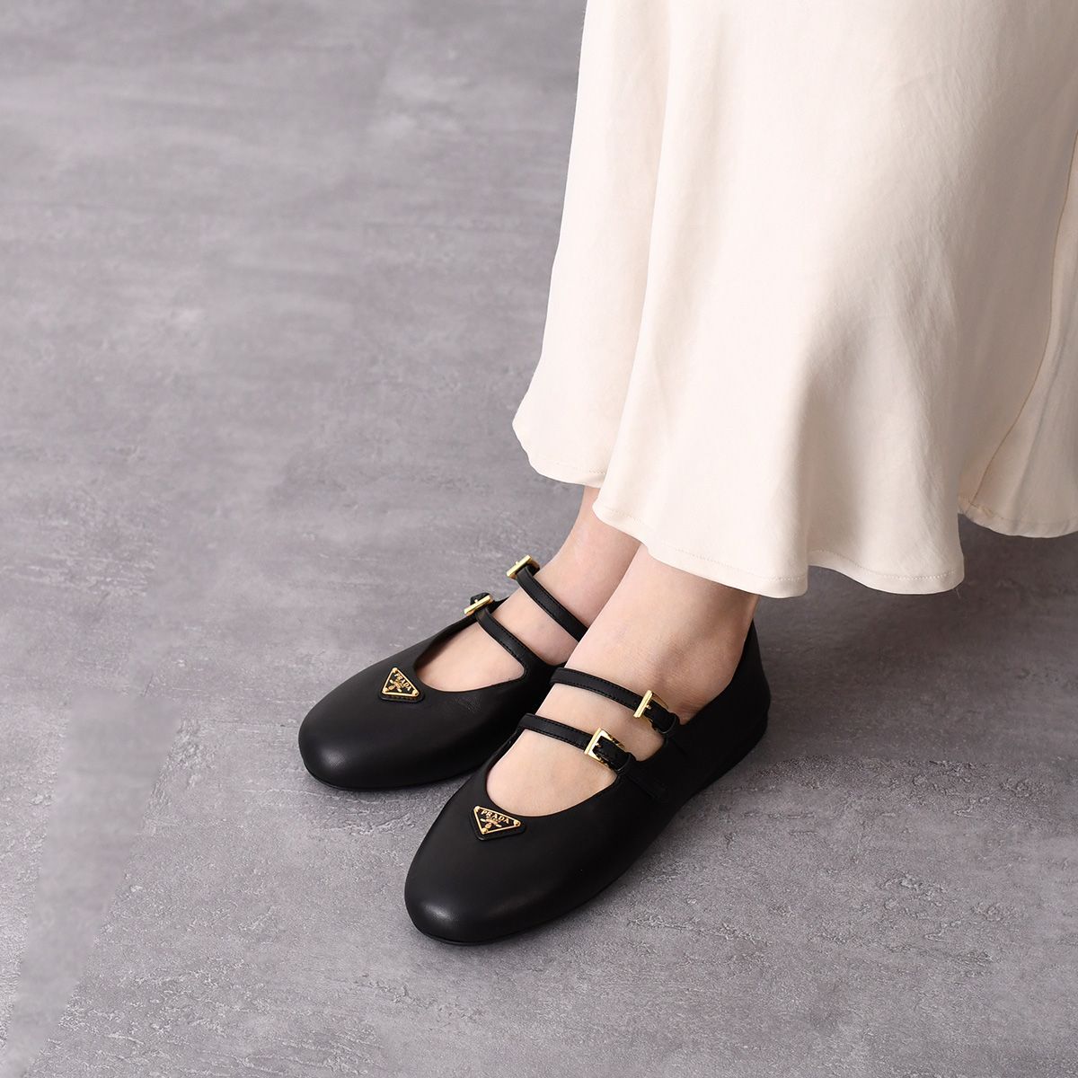 PRADA プラダ フラットシューズ バレエシューズ ナッパレザー