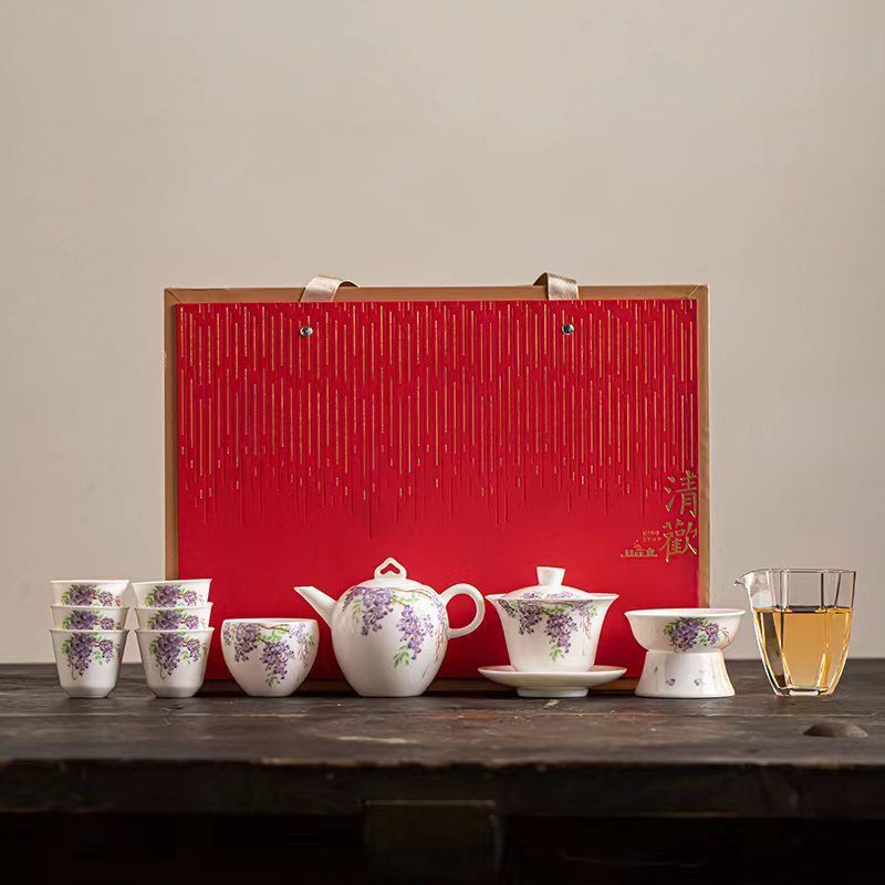 家庭用ハイグレード急須セット 陶磁器蓋碗