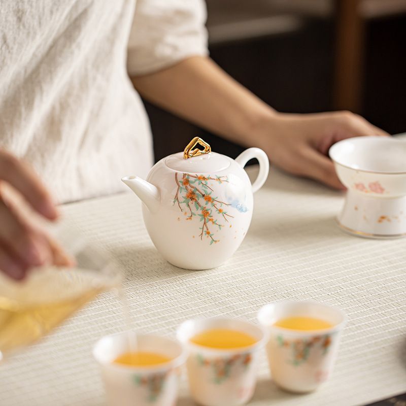 羊脂玉磁急須セット