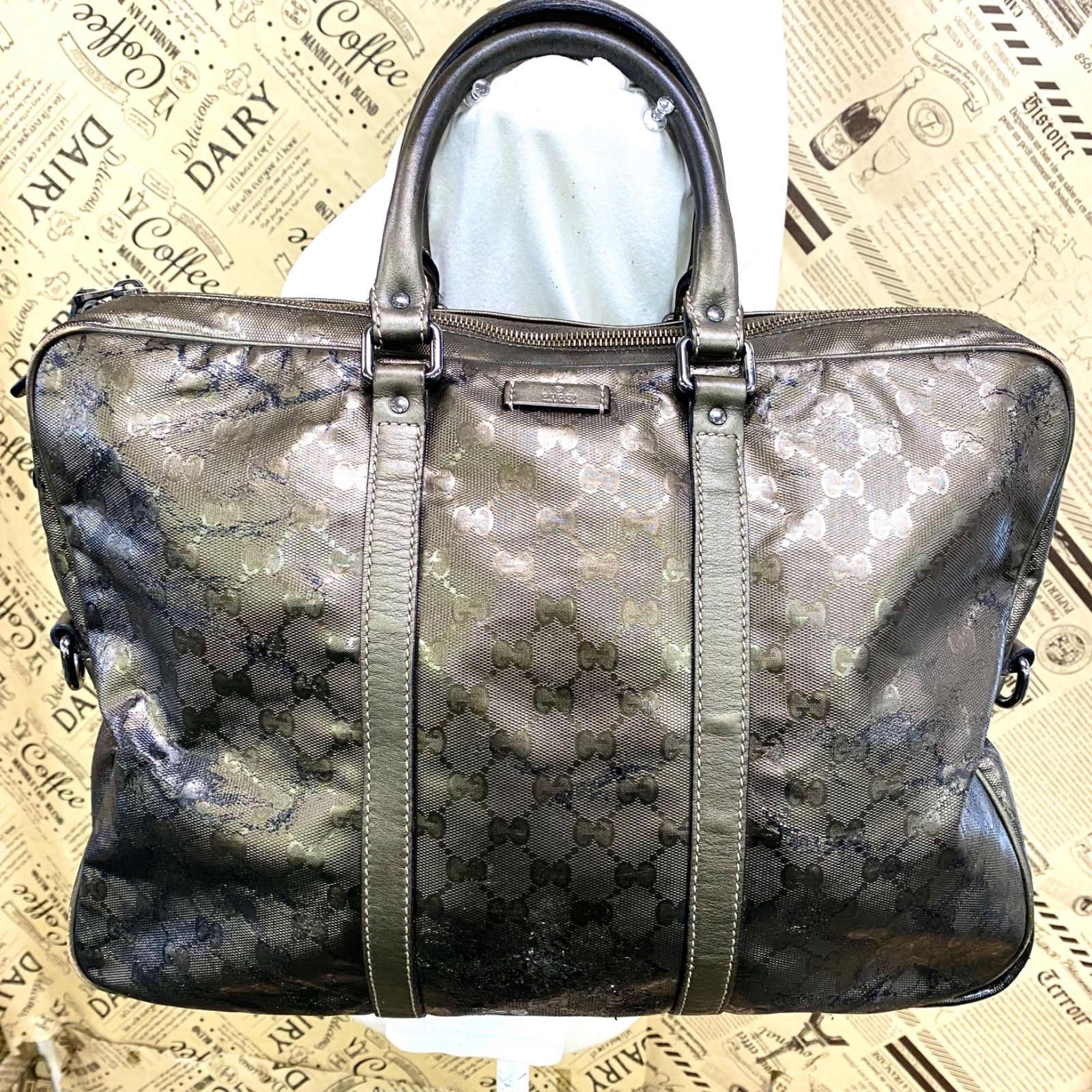 Gucci Handbag Briefcase Business GG Supreme GA239