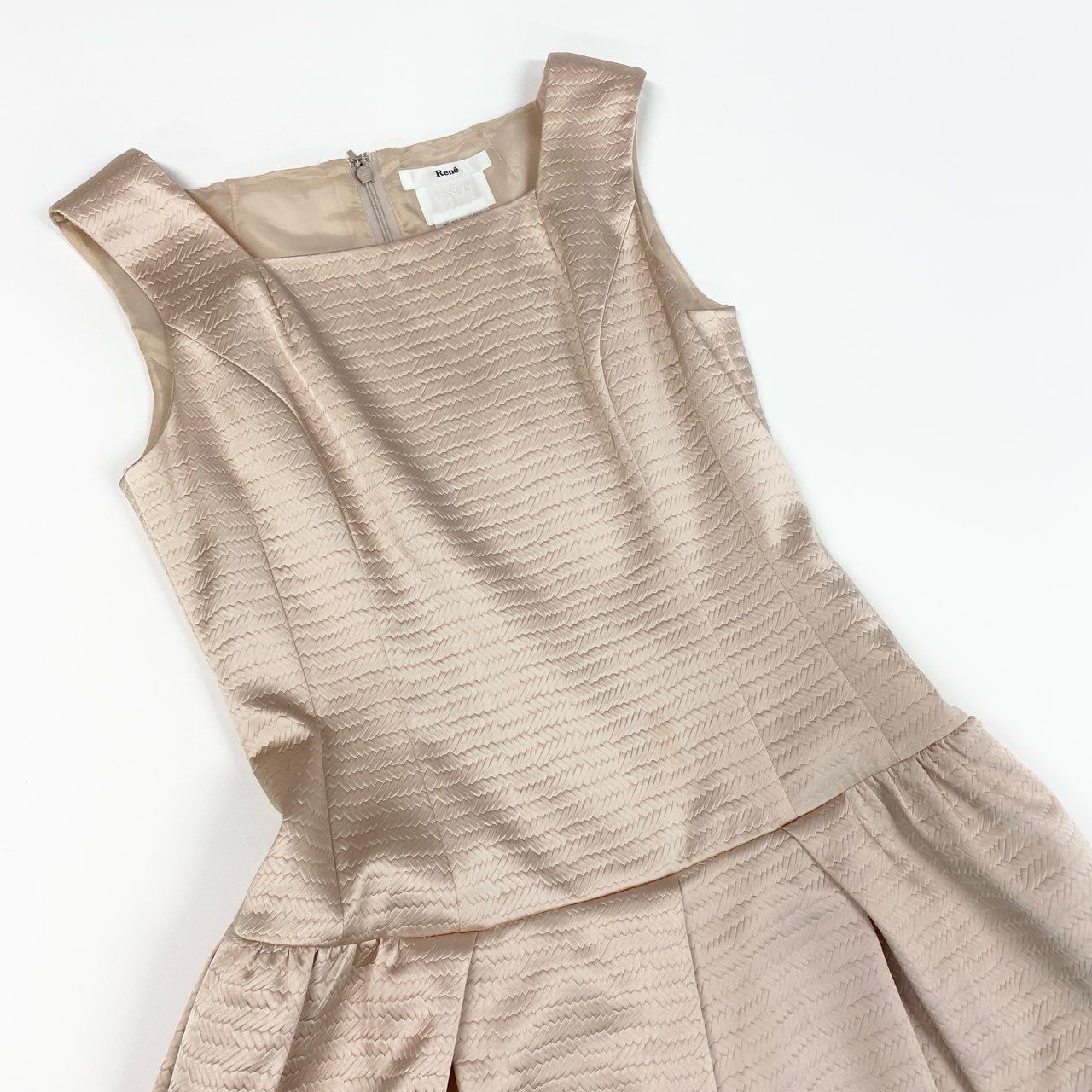 14a28 《美品》 Rene ルネ ノースリーブワンピース ドレスワンピース