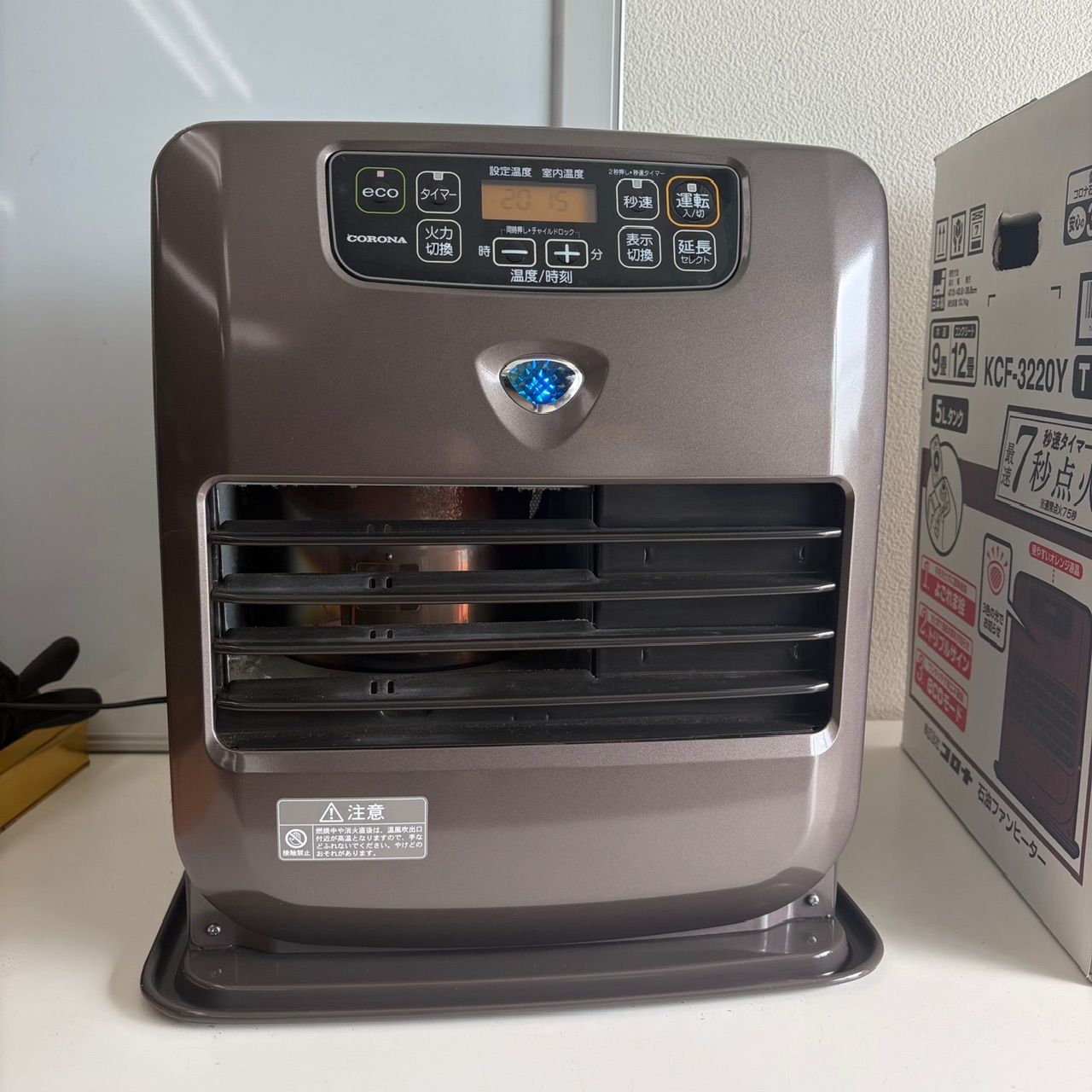動作確認済】2020年製 コロナ 石油ファンヒーター KCF-3220Y ブラウン