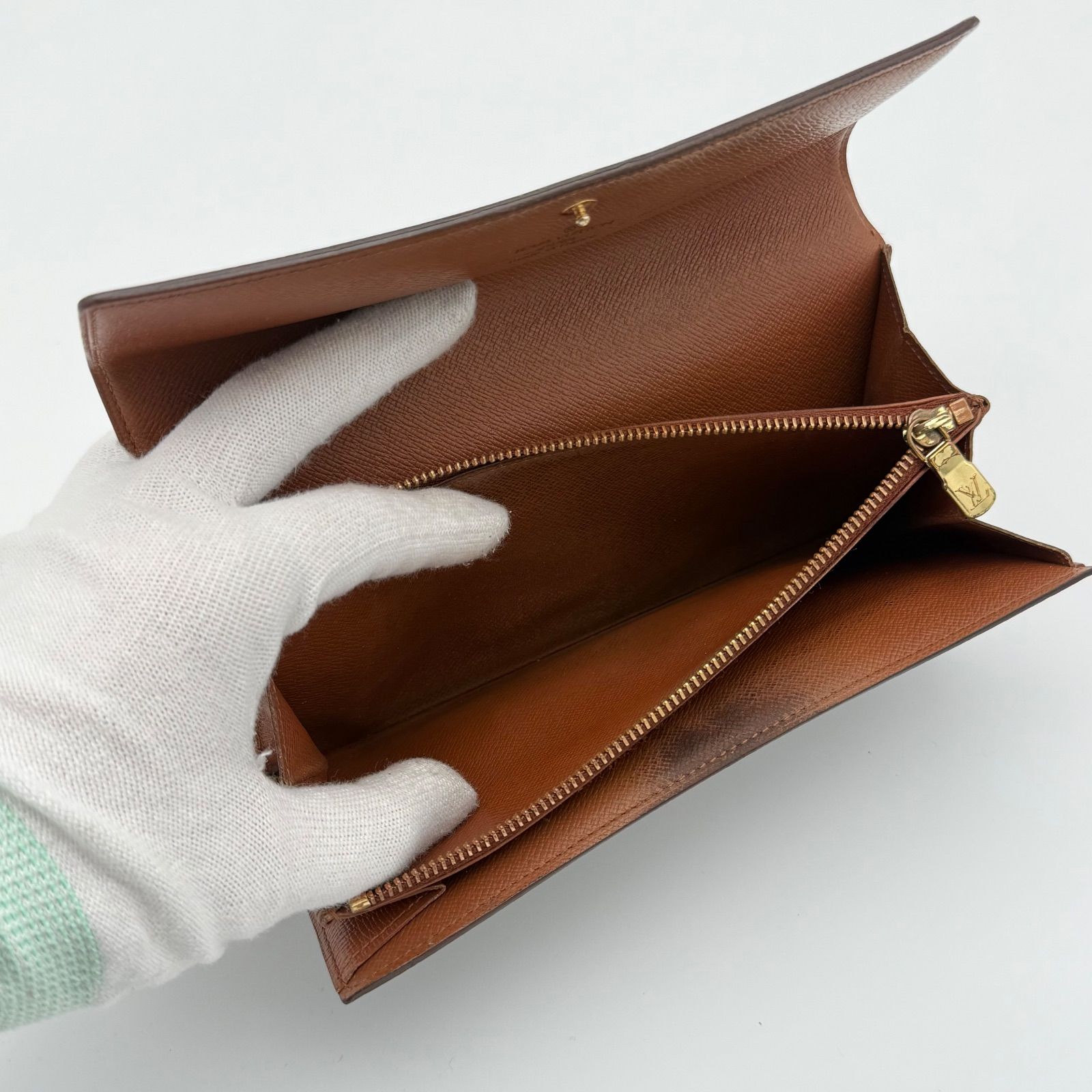 美品】ルイヴィトン ポルトフォイユ サラ モノグラム 長財布 カード