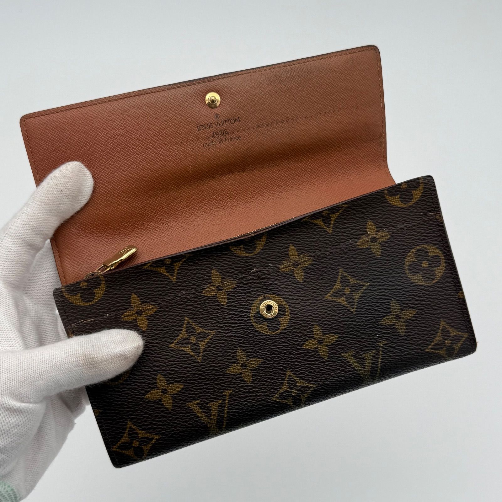 美品】ルイヴィトン ポルトフォイユ サラ モノグラム 長財布 カード