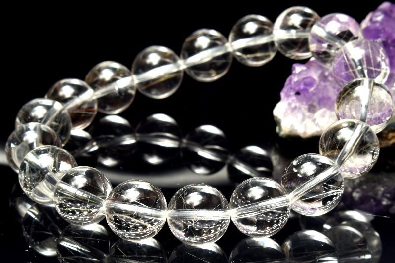 1点物】高透明◇繊細銀針 シルバールチルクォーツ 11-11.5mm