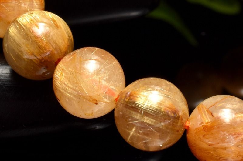 1点物】金運向上！ ゴールドタイチンルチルクォーツ 8.5mm