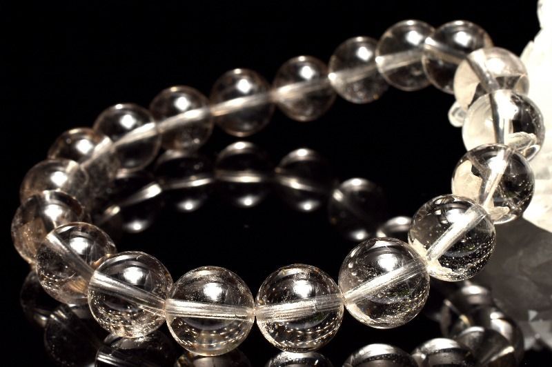 希少❢スモーキーレムリアンクリスタルブレス❥ 1点物】希少◇コロンビア産 スモーキーレムリアンシードクリスタル