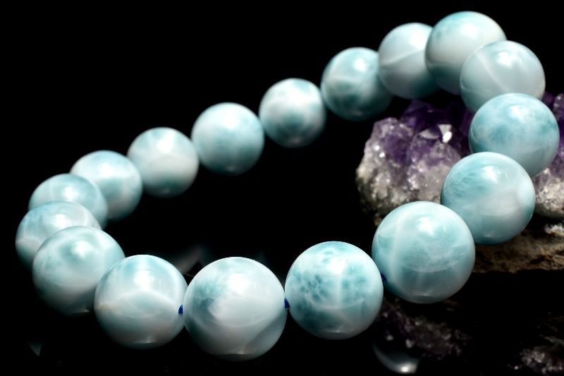 1点物】AAA☆数量限定 ラリマー 12-12.5mm ブレスレット