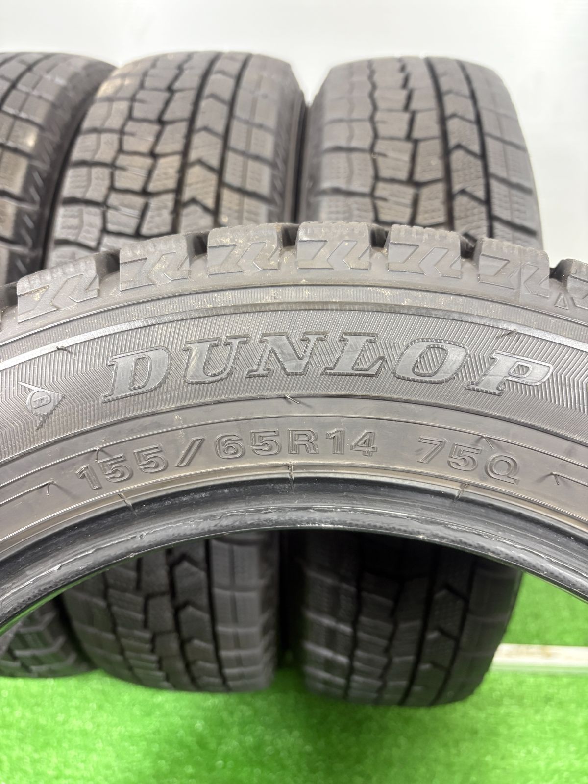 送料無料☆155/65R14 ダンロップ WM02 2021年製 4本 冬 タイヤ