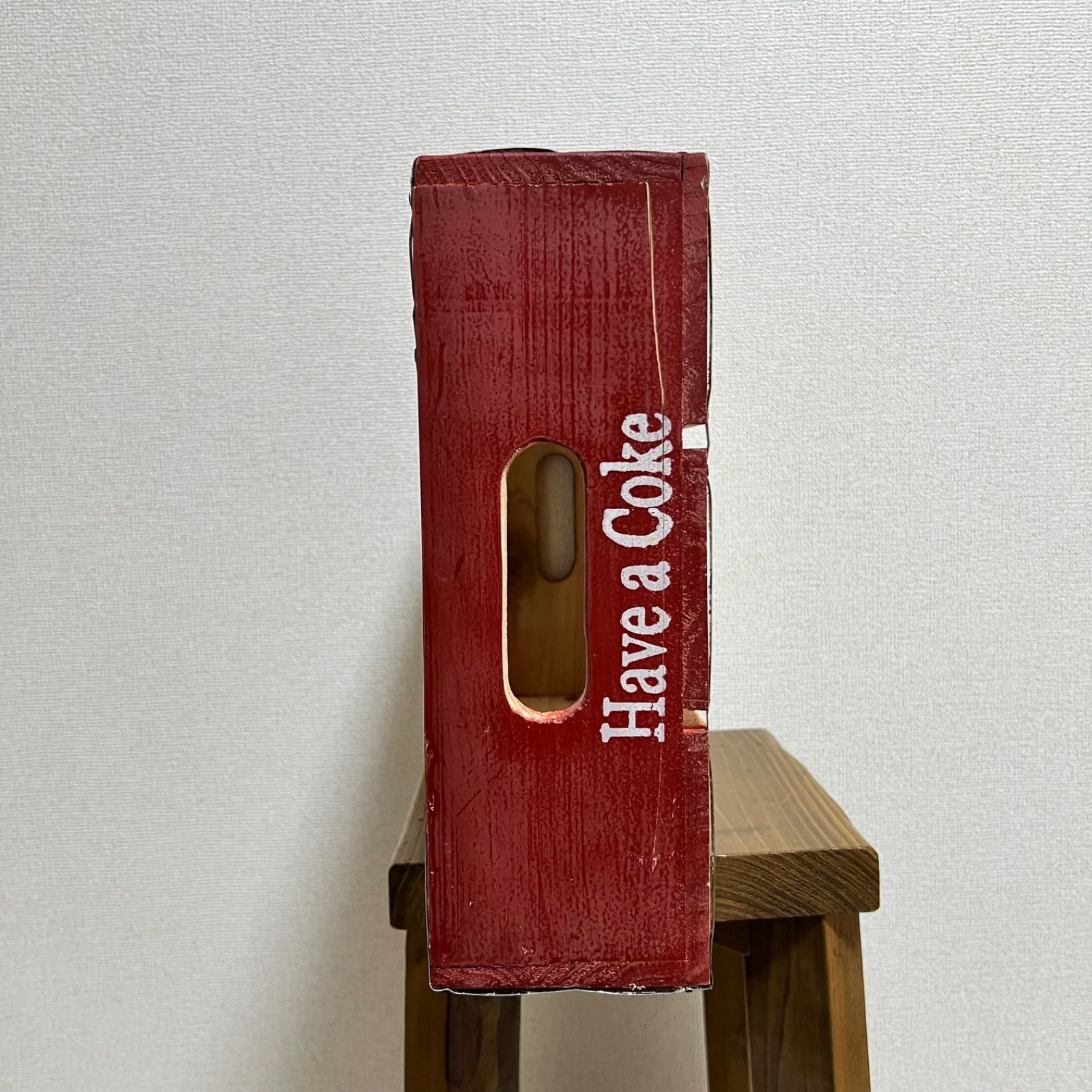 Coca-Cola コカコーラ 木製クレート ディスプレイ木箱 赤 レッド 店舗 