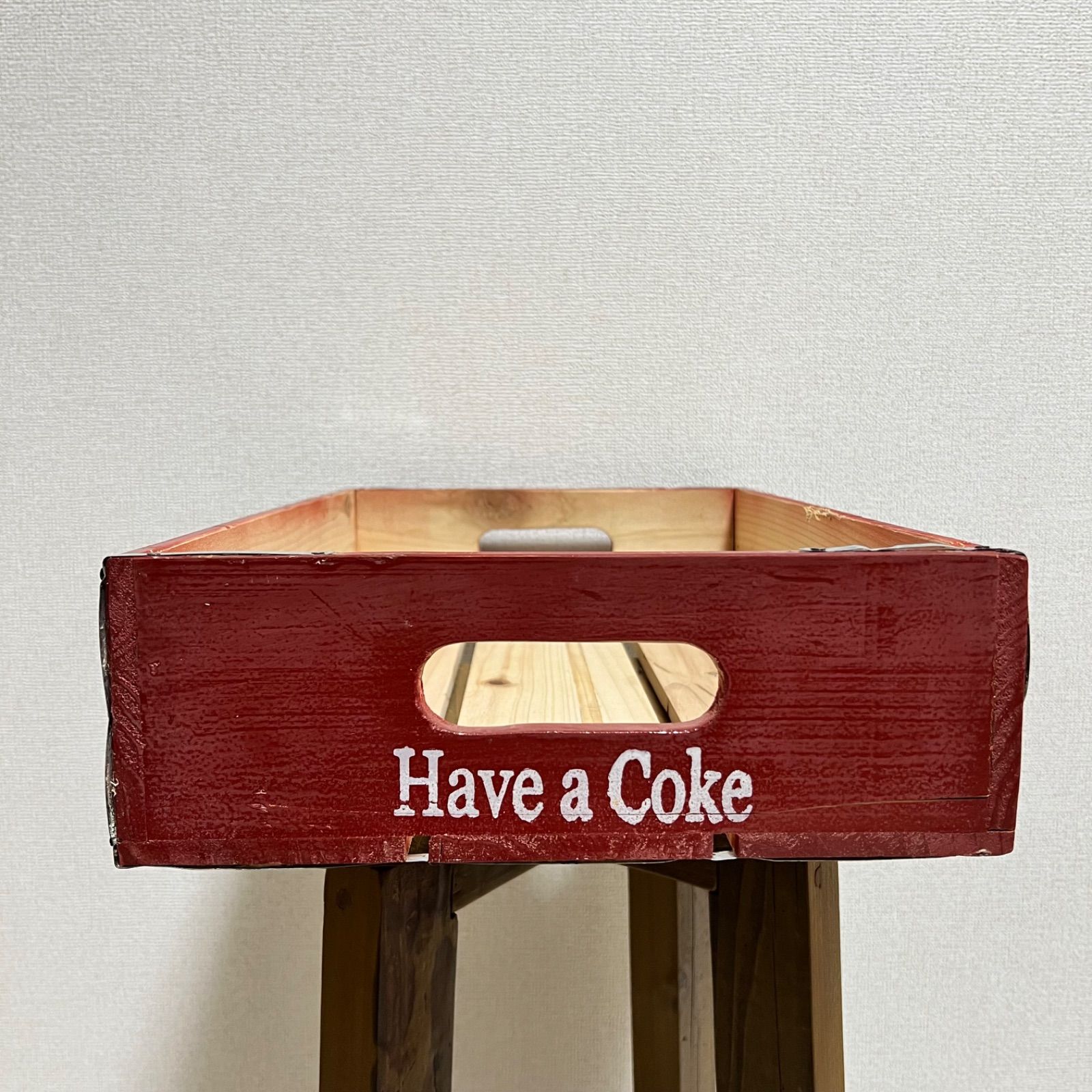 Coca-Cola コカコーラ 木製クレート ディスプレイ木箱 赤 レッド 店舗