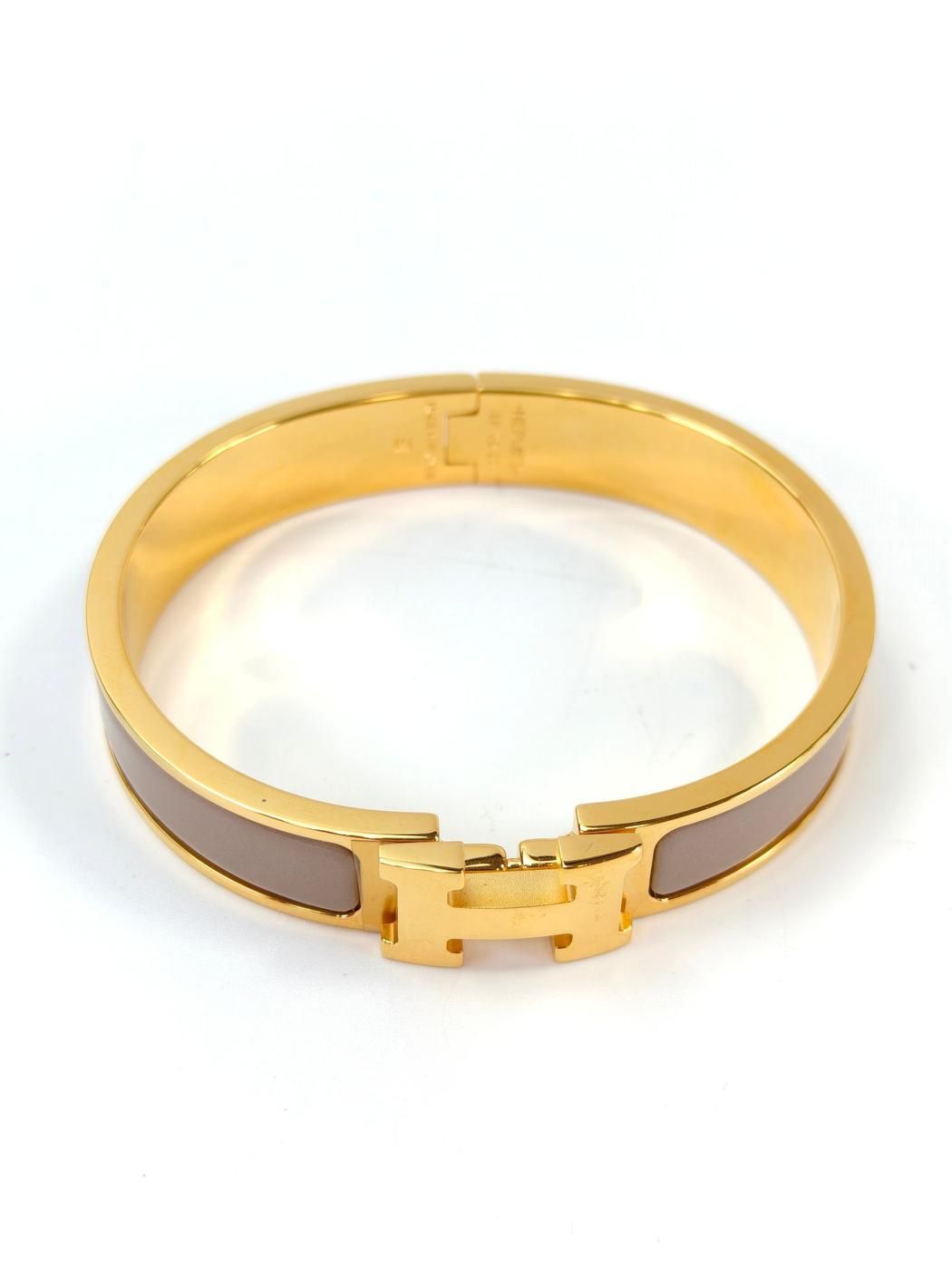 エルメス HERMES クリックH マロングラッセ ゴールド バングル HERMES エルメス クリックH ブレスレット バングル ゴールド×マロン