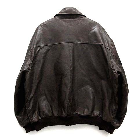 80s エルエルビーン A-2フライトジャケット USA製 ブラウン 46 本革 エルエルビーン L.L.BEAN 80s A-2 レザー フライトジャケット ブルゾン