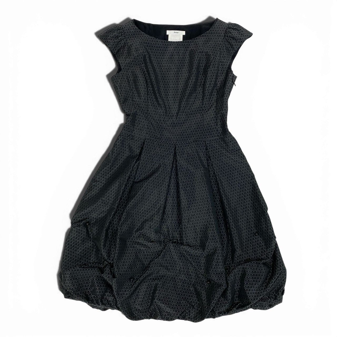 14a28 《美品》 Rene ルネ ノースリーブワンピース キャップスリーブ  