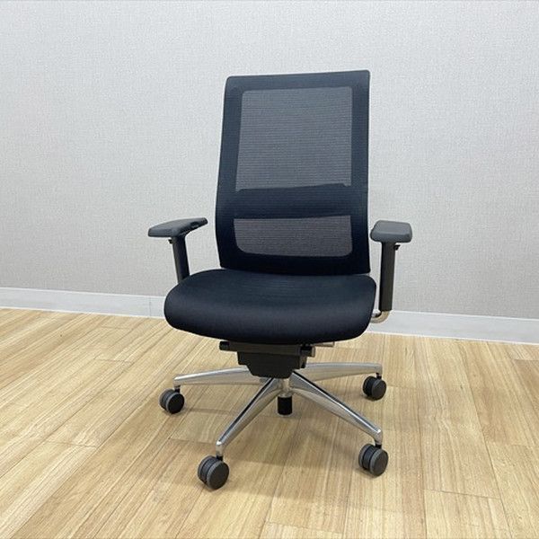 コクヨ エアフォート スタンダード エアランバーサポート付 肘付 オフィスチェア ブラック