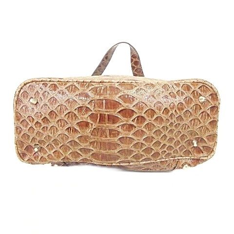 ゲス GUESS ショルダーバッグ パイソン型押し PVC 茶 ブラウン A0120