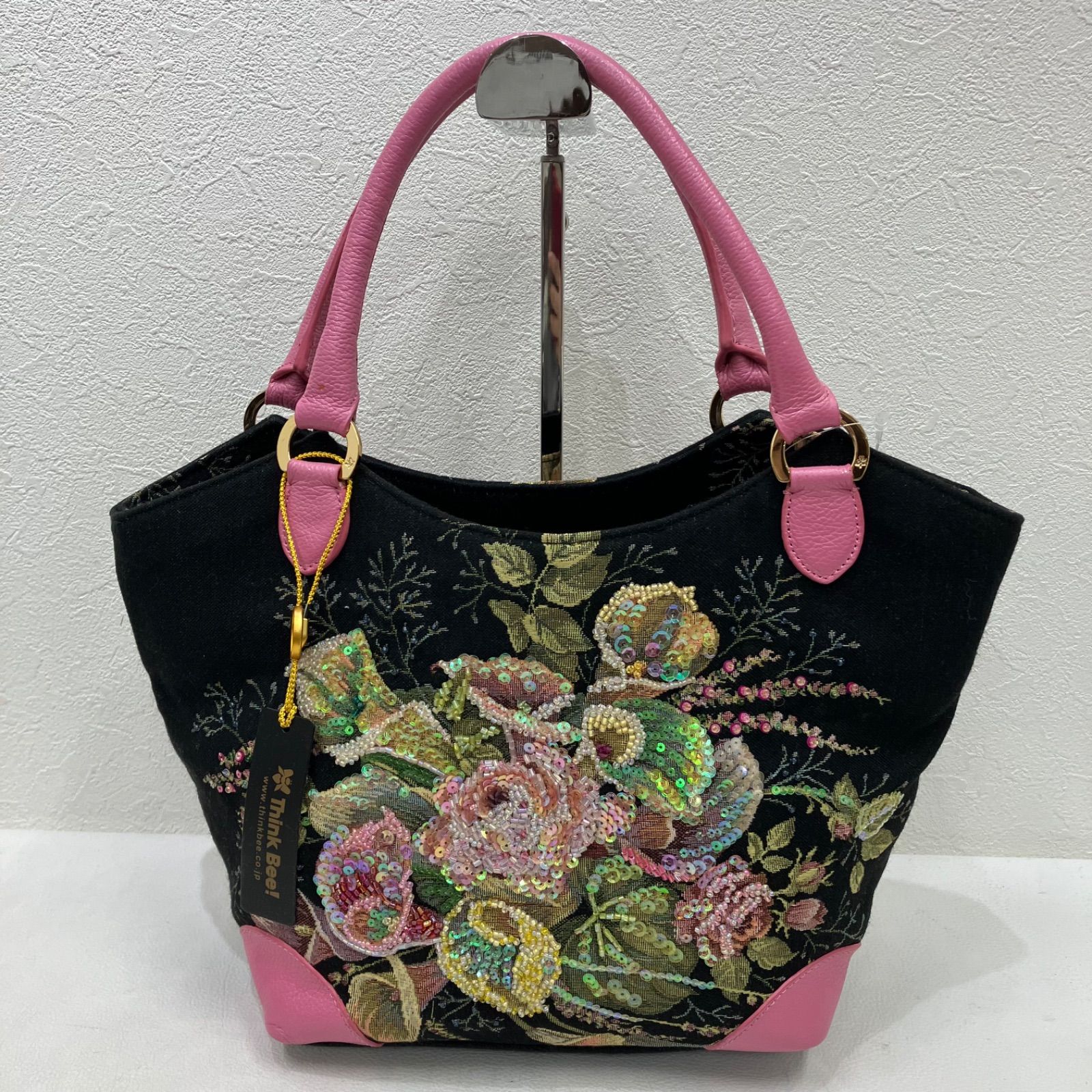 D9533 Think Bee! シンクビー トートバッグ ハンドバッグ 手提げ 花柄 