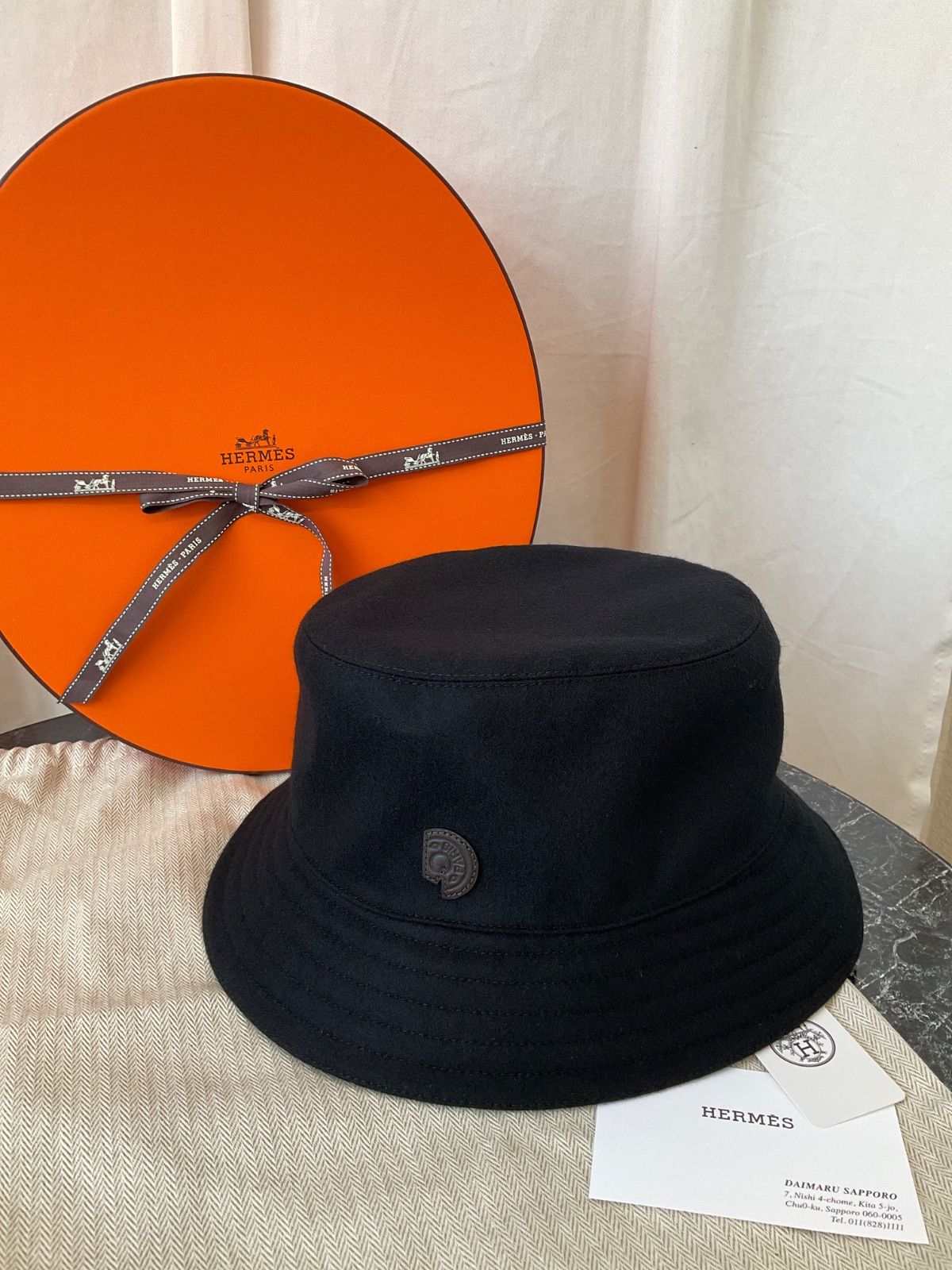 美品】エルメス HERMES フレッド クルー カルーゼル 帽子 バケット