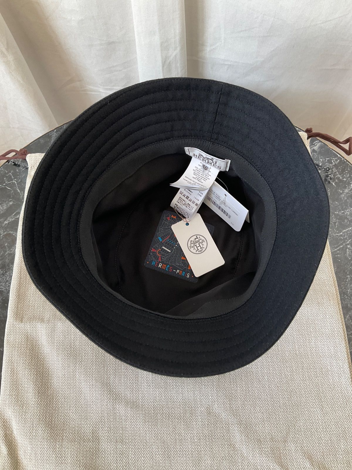 美品】エルメス HERMES フレッド クルー カルーゼル 帽子 バケット