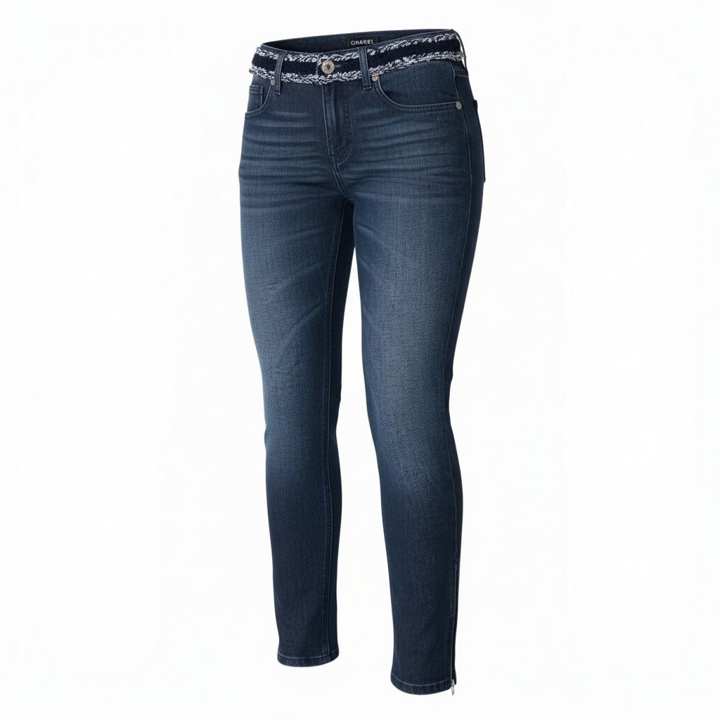 76a28 CHANEL シャネル P52309 2016 編み込みデザイン 裾ジップ付き