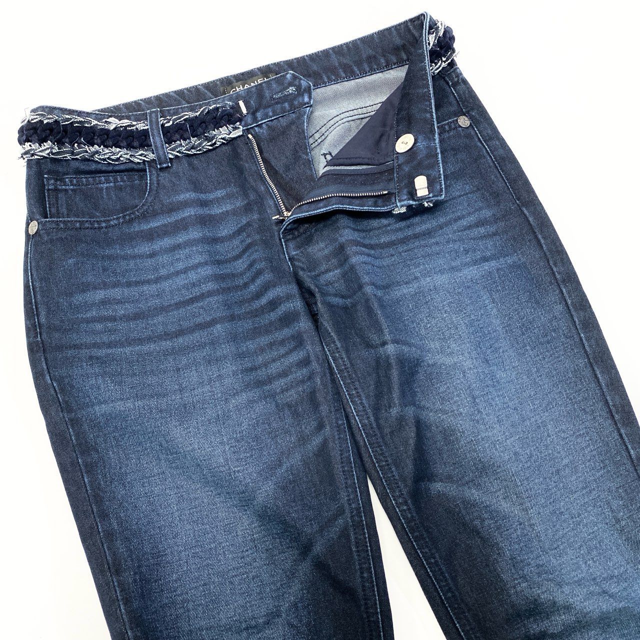 76a28 CHANEL シャネル P52309 2016 編み込みデザイン 裾ジップ付き