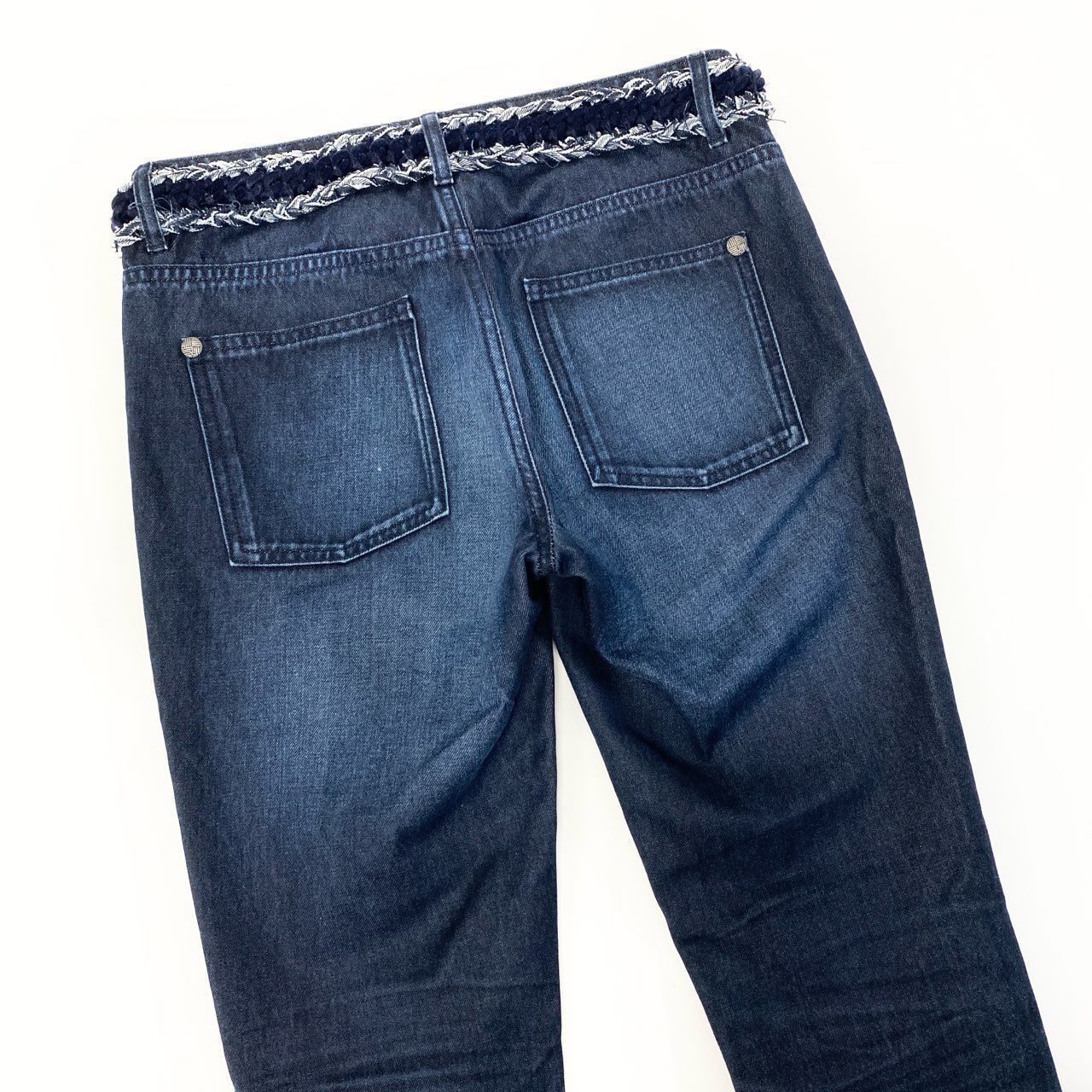 76a28 CHANEL シャネル P52309 2016 編み込みデザイン 裾ジップ付き