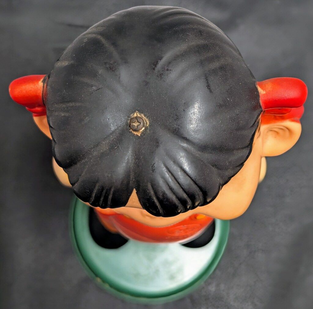 不二家 首振り人形/ペコちゃん 首振りソフビペコきざみ目/頭ねじ1本