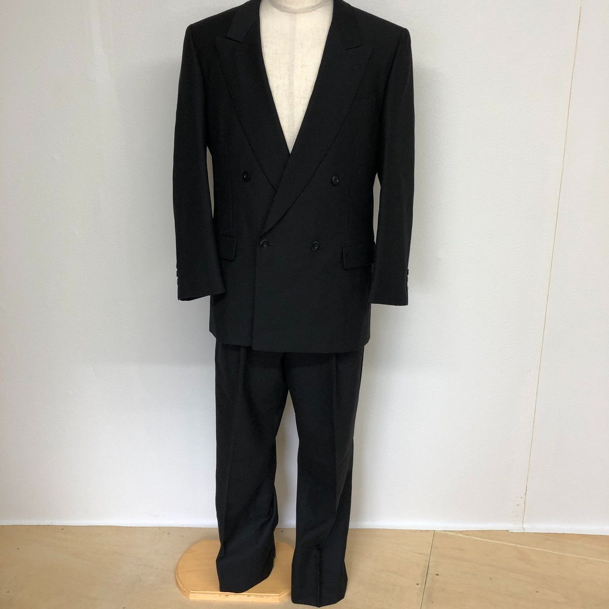 値下げ交渉歓迎] REGAL リーガル ストライプ スーツ 上下 黒 XL B-97