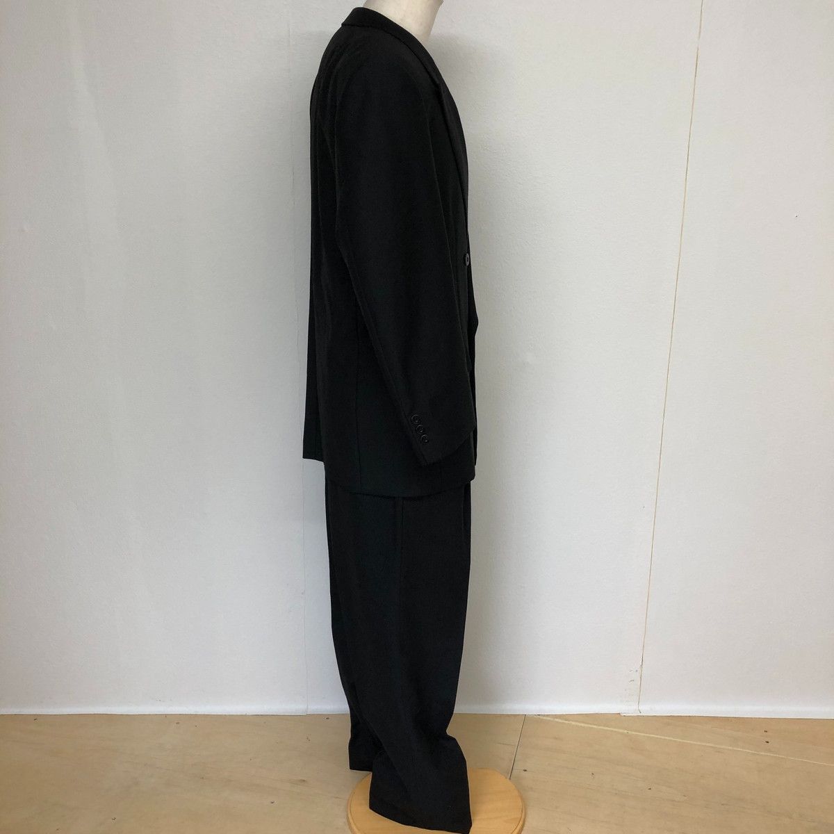 値下げ交渉歓迎] REGAL リーガル ストライプ スーツ 上下 黒 XL B-97