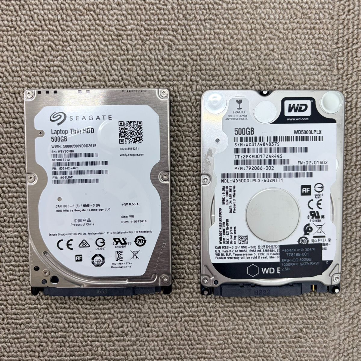 ジャンク品】2.5インチ 内蔵HDD 500GB 2枚セット メーカー混在 - メルカリ