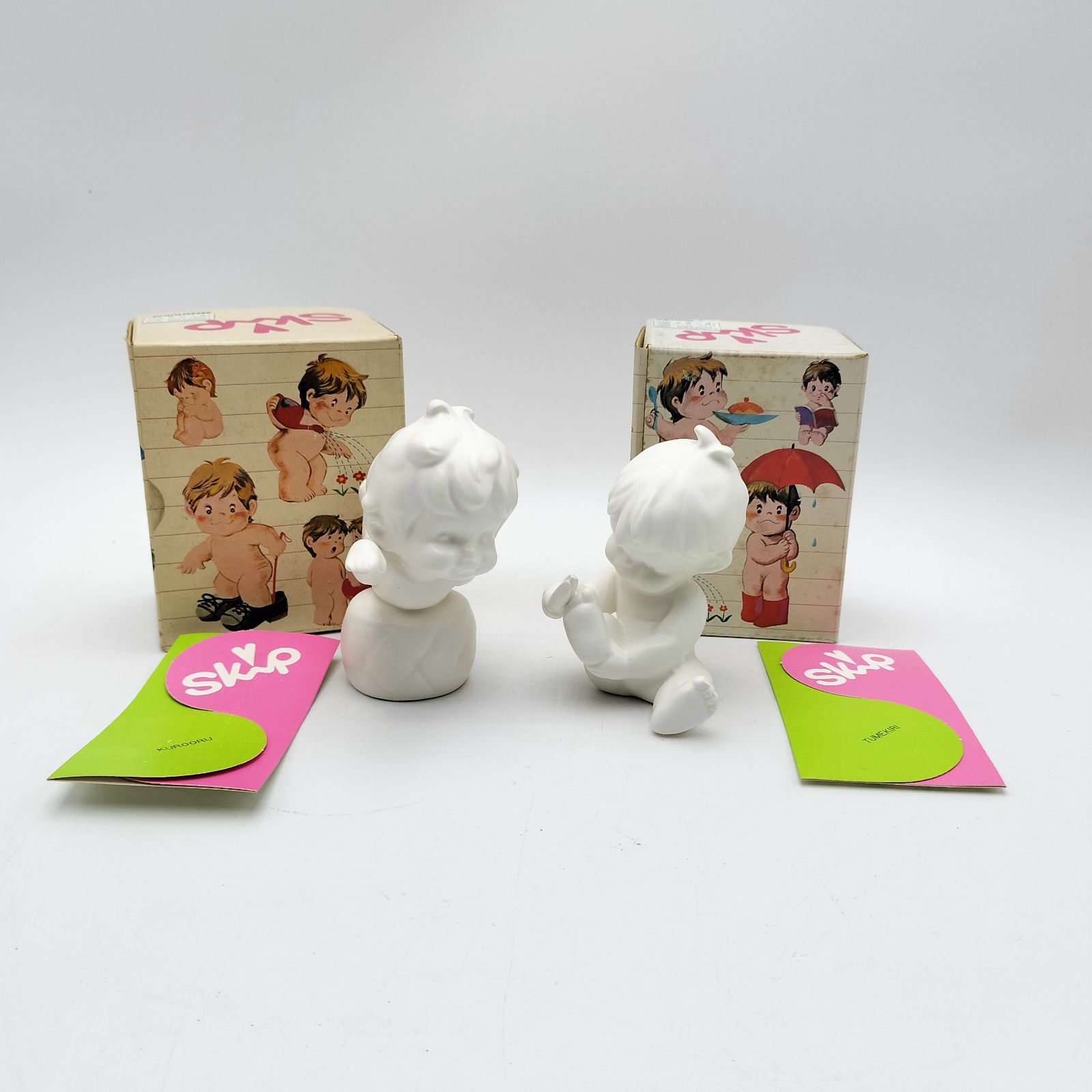 昭和レトロ】千趣会 Skip 陶器 人形 2体セット 赤ちゃん フィギュア