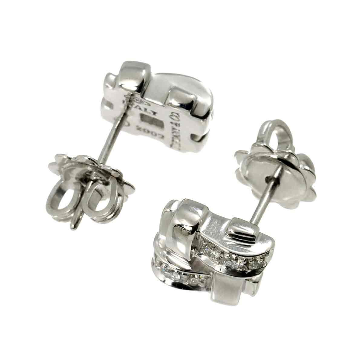 2527-1 【保存袋付き】Tiffany カフス ウォーブン メッシュ ティファニー TIFFANY&Co. ウォーブン メッシュ スクエア ダイヤ