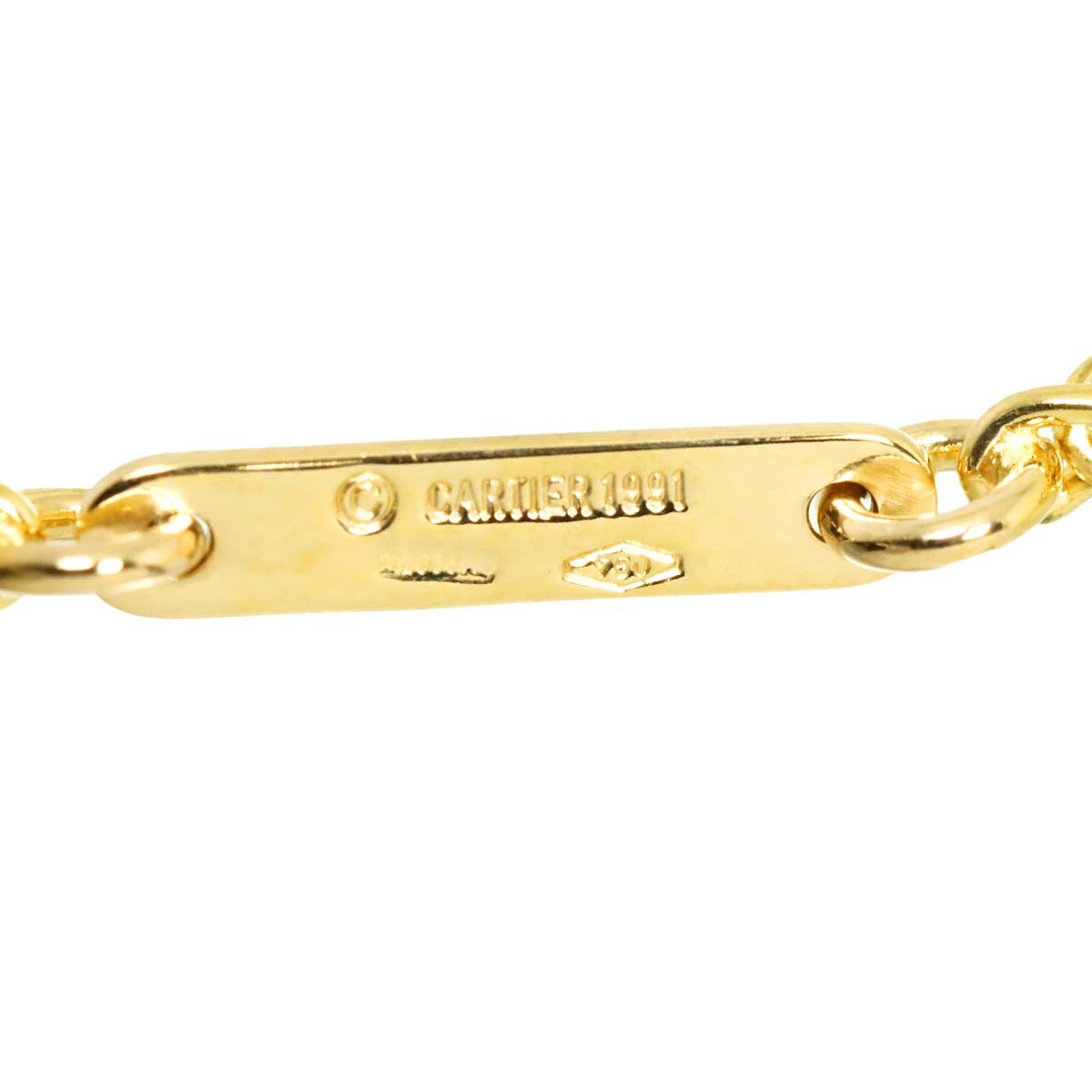 カルティエ Cartier トリニティ ダイヤ ネックレス 42cm K18 YG PG WG 