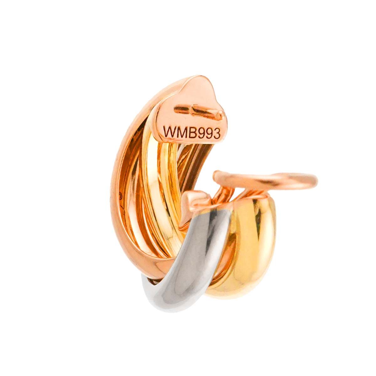 カルティエ Cartier トリニティ ピアス スリーゴールド K18 YG WG PG