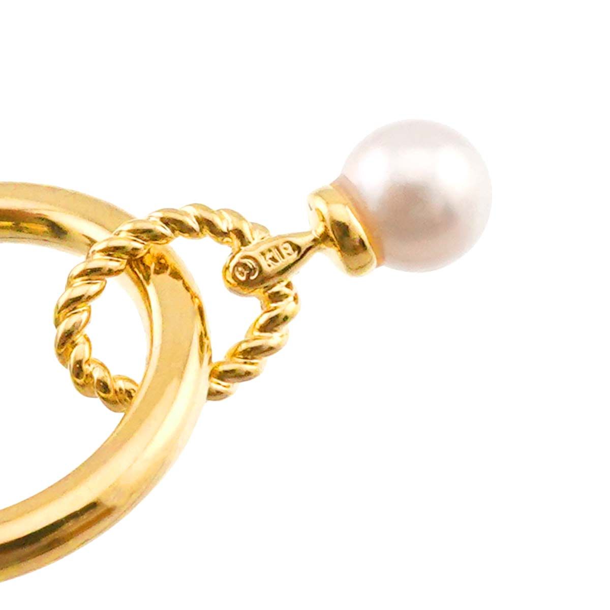 タサキ TASAKI アコヤ真珠 4.5mm ピアス K18 YG 750 パール 田崎真珠