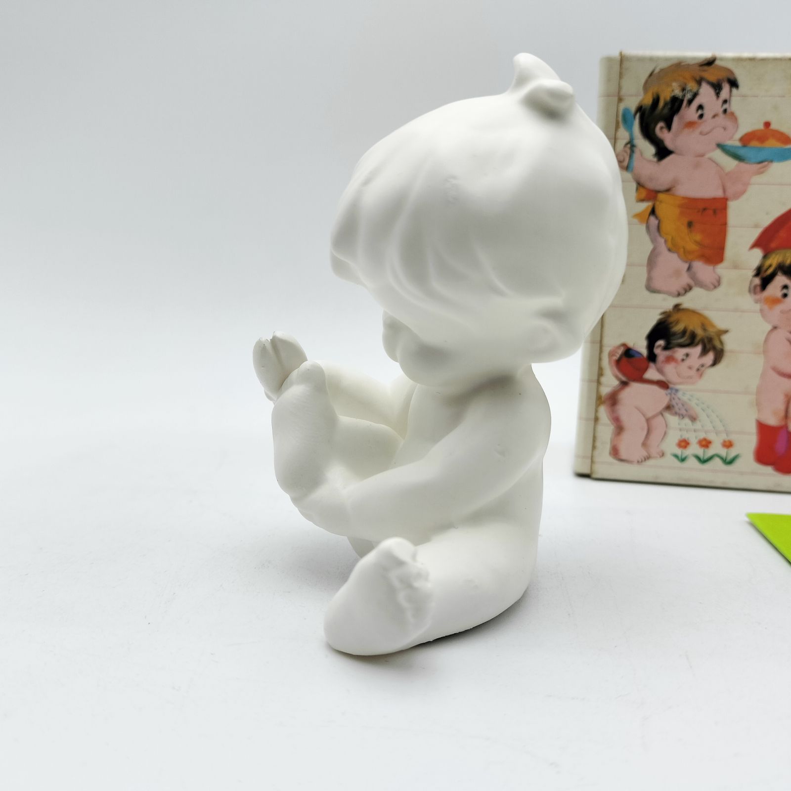 アンティーク人形　子供　フィギュア 2体セット 昭和レトロ】千趣会 Skip 陶器 人形 2体セット 赤ちゃん フィギュア