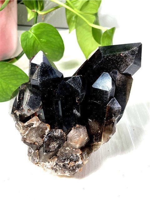 黒水晶 クラスターYT8C6