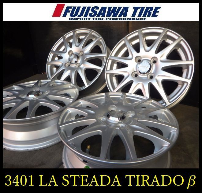 3401j 【3401】J 送料無料 LA STRADA TIRADO β(ベータ) 14x4.5J 4穴 PCD100 +45 4本 26100648 ...