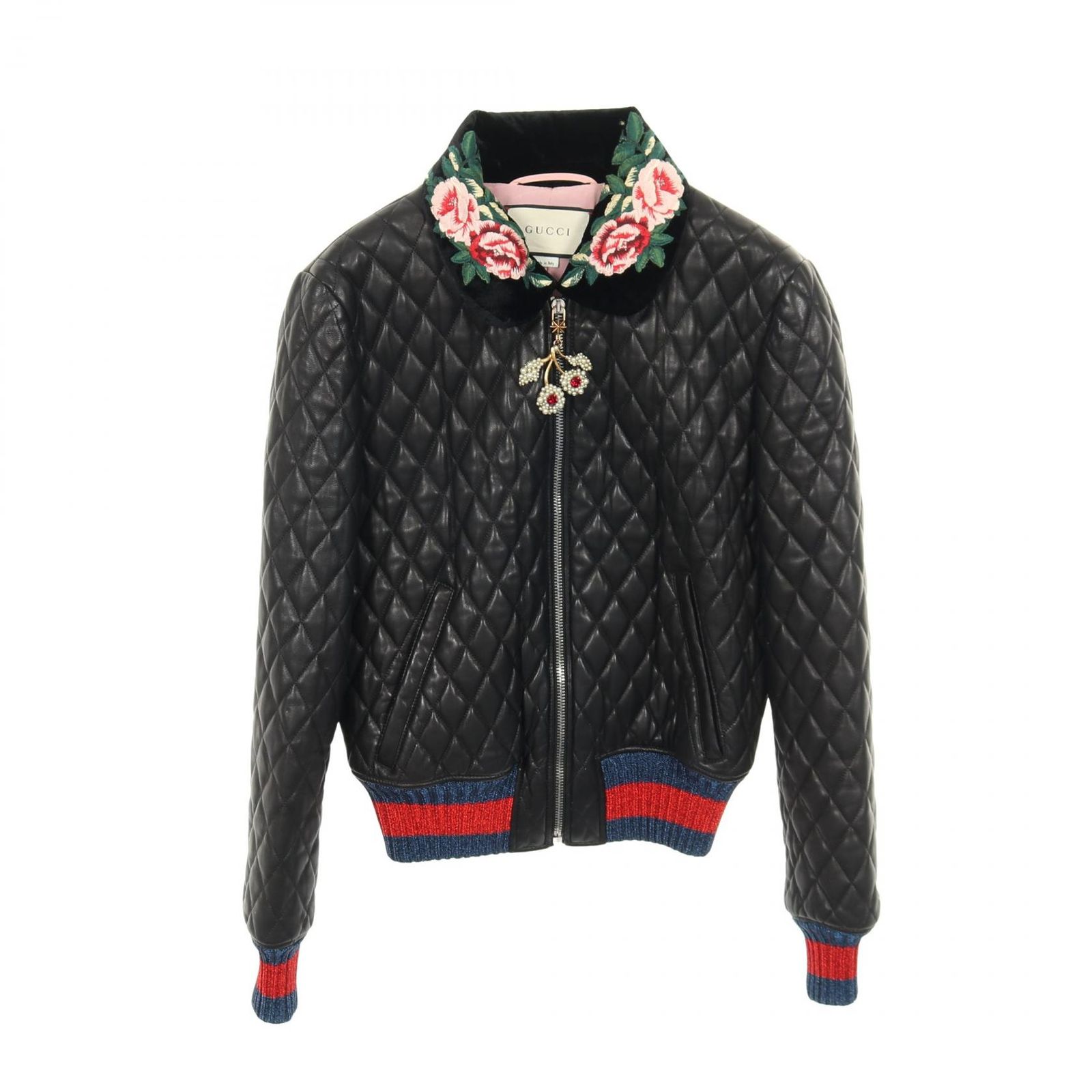 グッチ GUCCI☆レザージャケット シェリーライン 入手困難 ラムレザー グッチ GUCCI ブルゾン シェリーライン ラムスキン（羊革） ジャケット