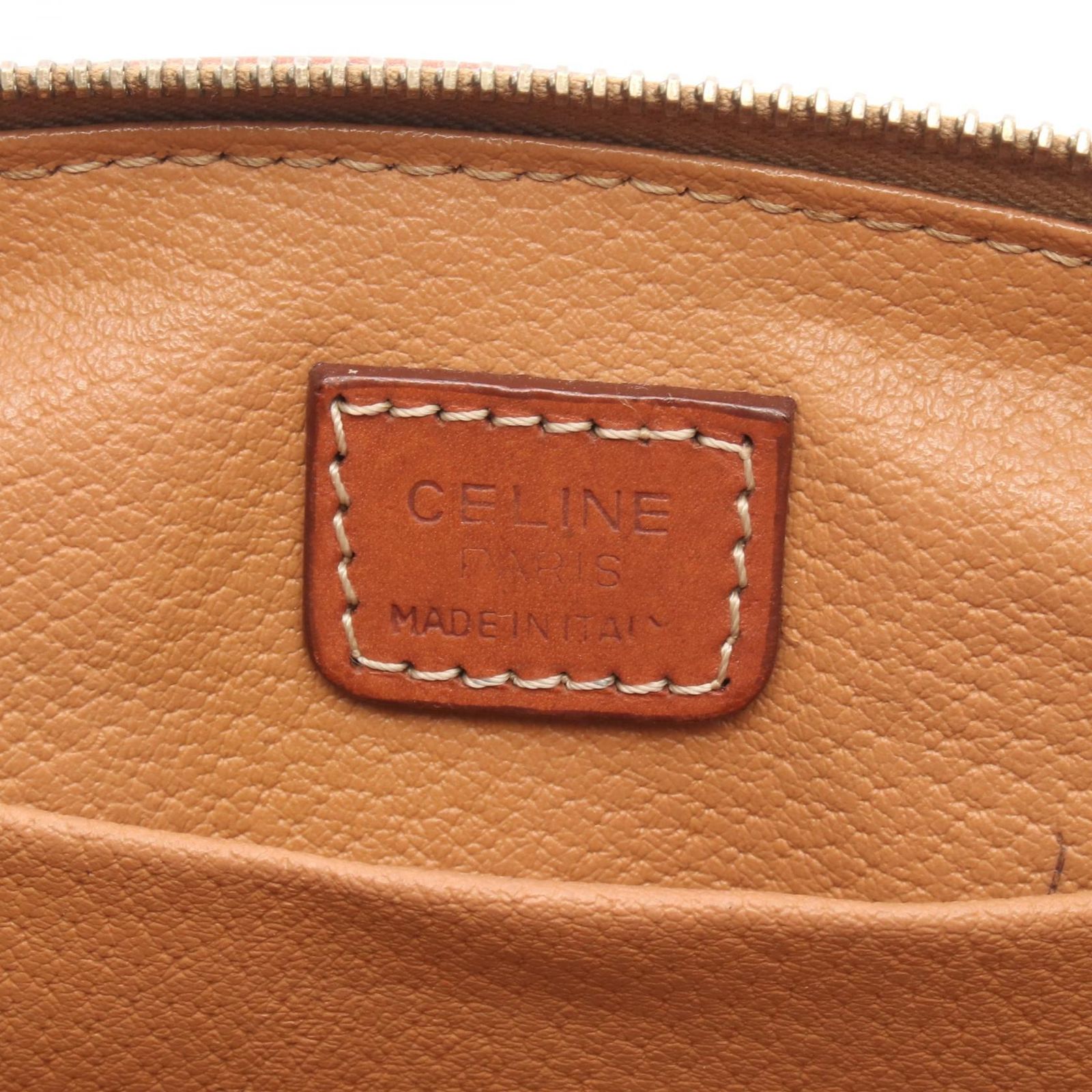 セリーヌ CELINE ポーチ マカダム ダークブラウン レザー マカダム