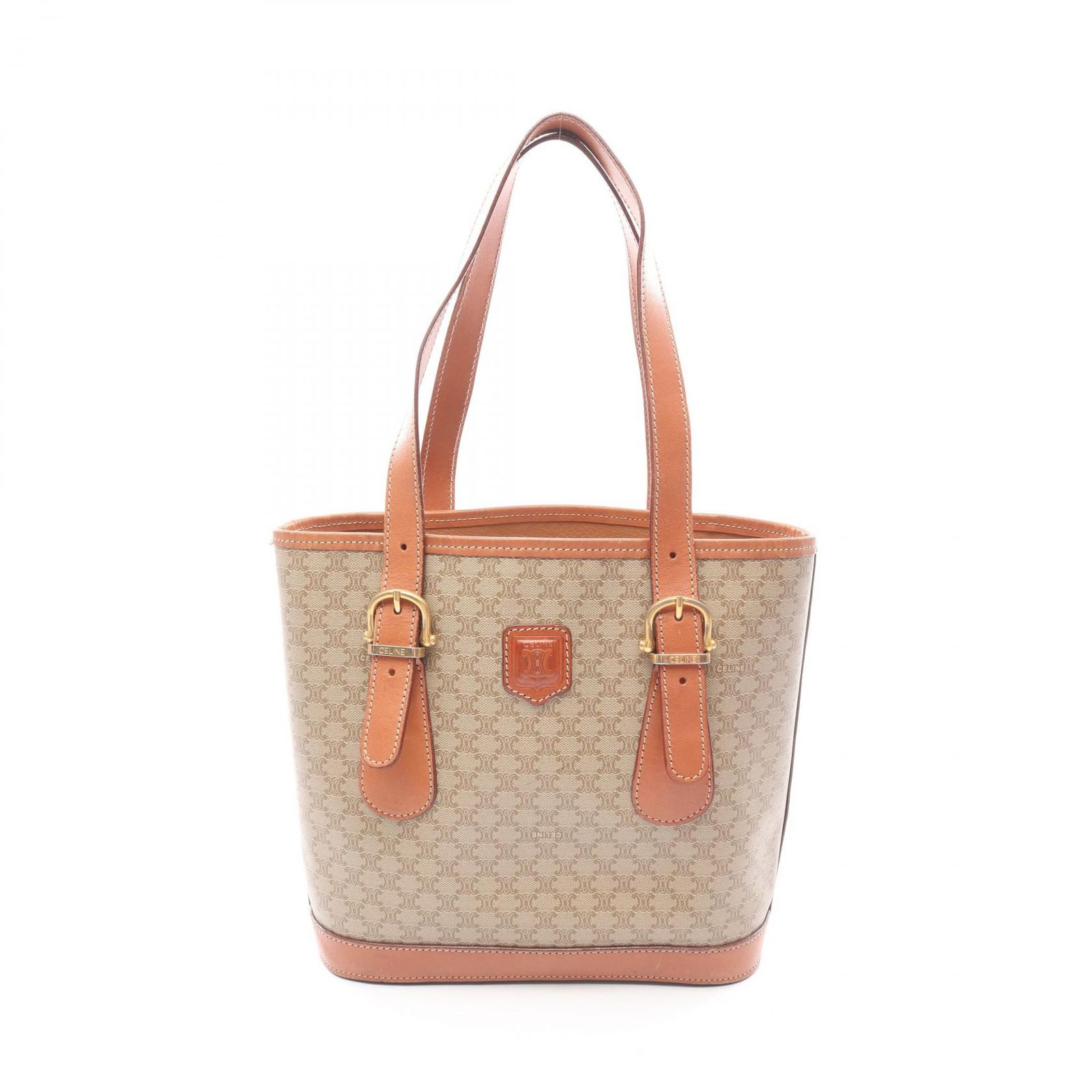 セリーヌ CELINE トートバッグ マカダム ベージュ/ブラウン PVC