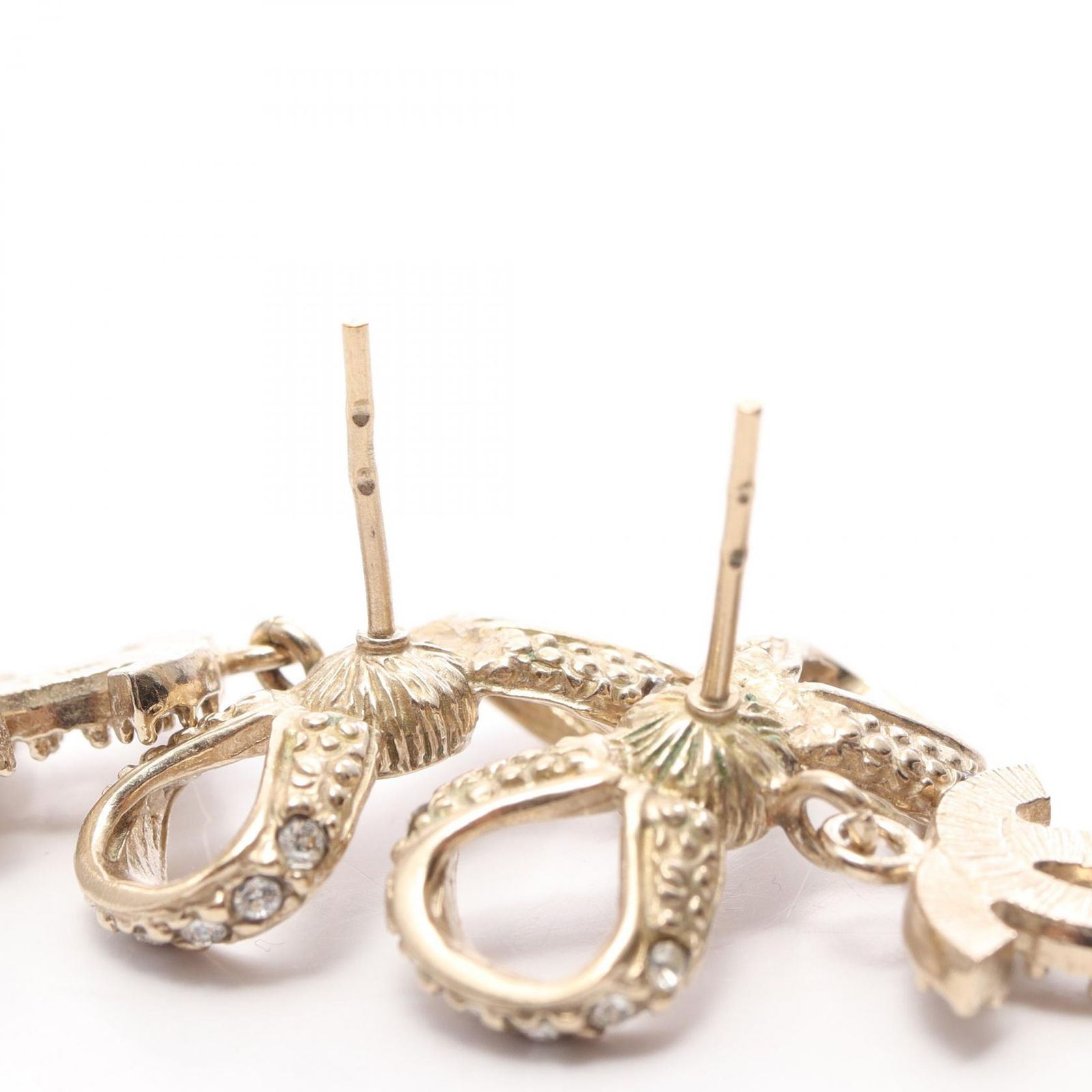 シャネル CHANEL ピアス ココマーク リボン GP（ゴールドメッキ