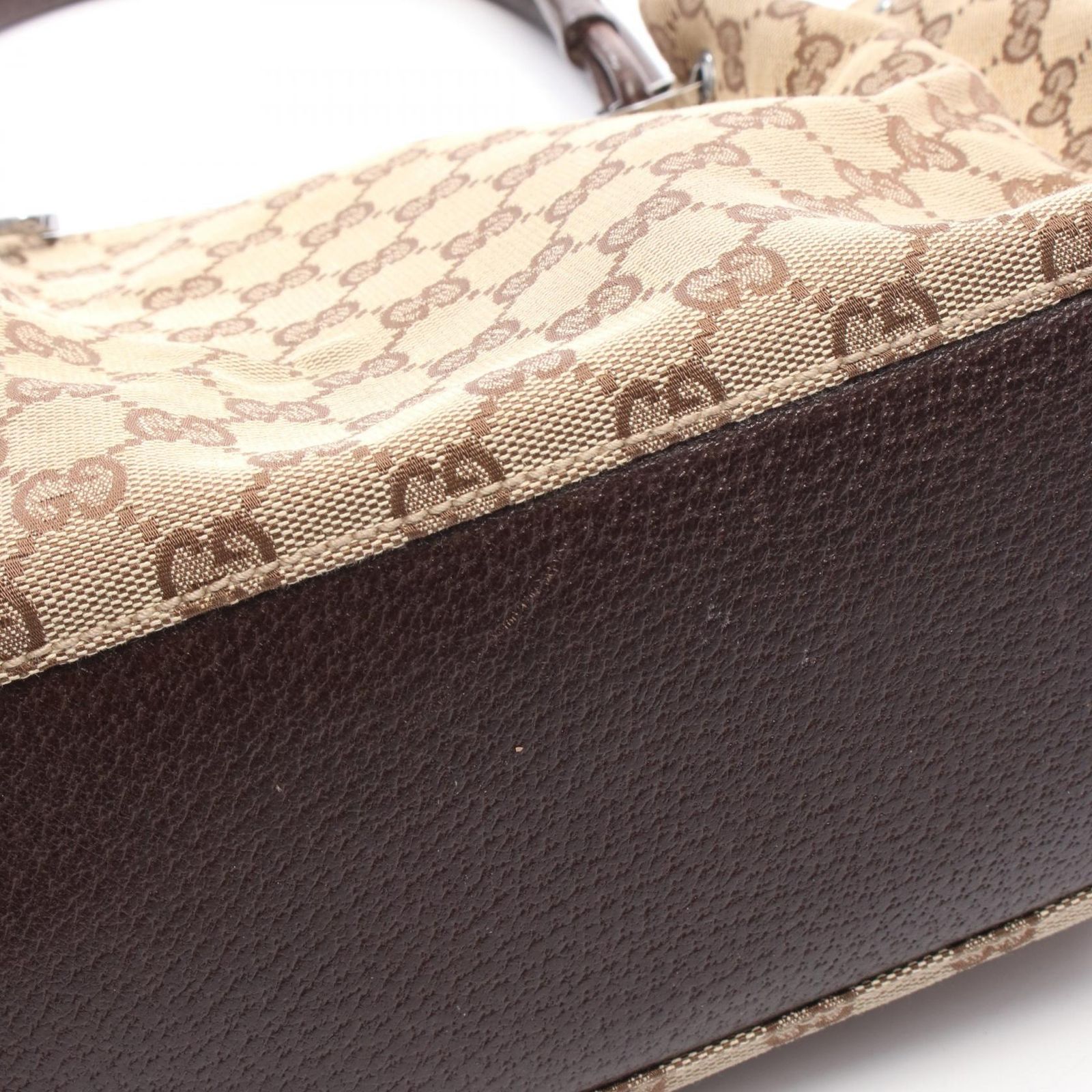 グッチ GUCCI ハンドバッグ GGキャンバス 115007 ベージュ キャンバス  