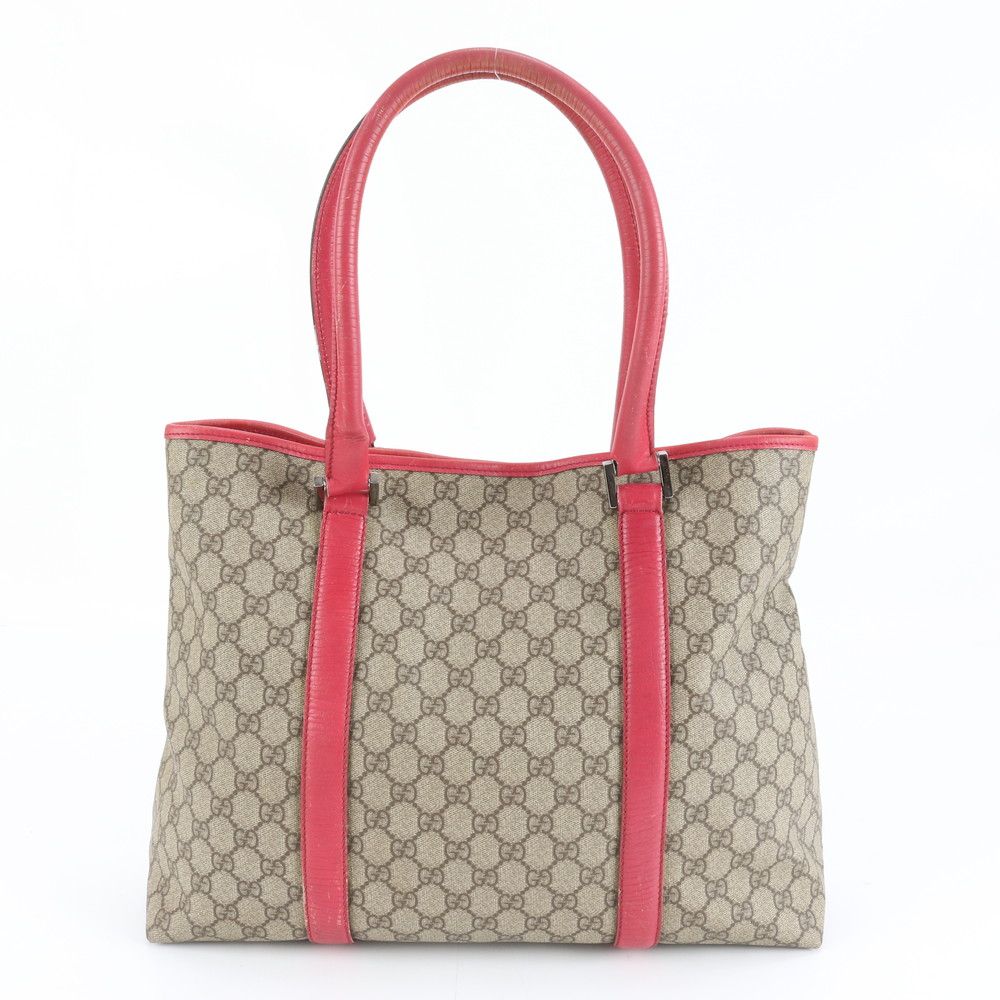 美品 グッチ コントロールカード付 GGスプリーム 114288 レザー トート